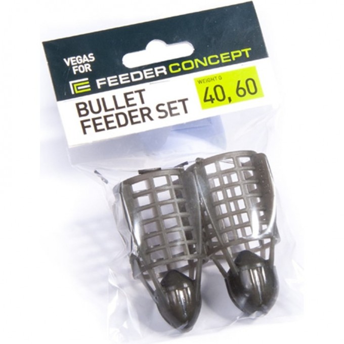 Кормушки фидерные FEEDER CONCEPT Vegas Bullet Сетка 40г, 60г 2шт. набор 7008-046 Кормушки фидерные FEEDER CONCEPT Vegas Bullet Сетка 40г, 60г 2шт. набор 7008-046