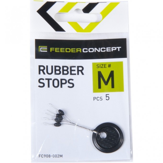 Стопоры резиновые FEEDER CONCEPT Rubber Stops р.006XXXL 5шт. FC908-006XXXL Стопоры резиновые FEEDER CONCEPT Rubber Stops р.006XXXL 5шт. FC908-006XXXL